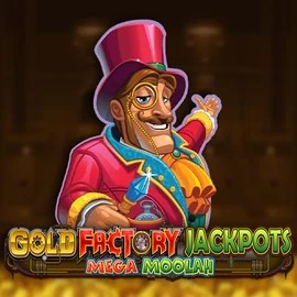 Gold Factory Jackpots Mega Moolah game by Aurum Signature Studios – logo hosted on Betcave Casino