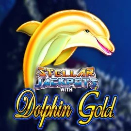 Dolphin Gold with Stellar Jackpots by Lightning Box Game, showcased at betcavecasinos-es.com – game logo